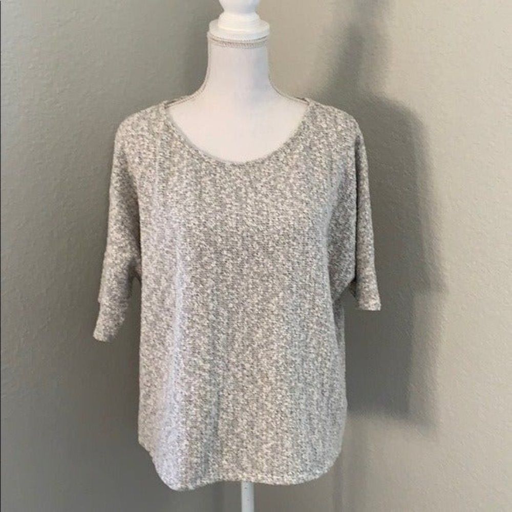 Gap Oversized Boxy Knit Short Sleeve Sweater Top Size Large